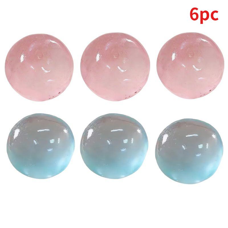 Pink Maltose Squishy Toy Cute Mochi Anti Stress Fidget Toy Soft Simulated Bule Transparent Ball Quick-Rebound Decompression Toy