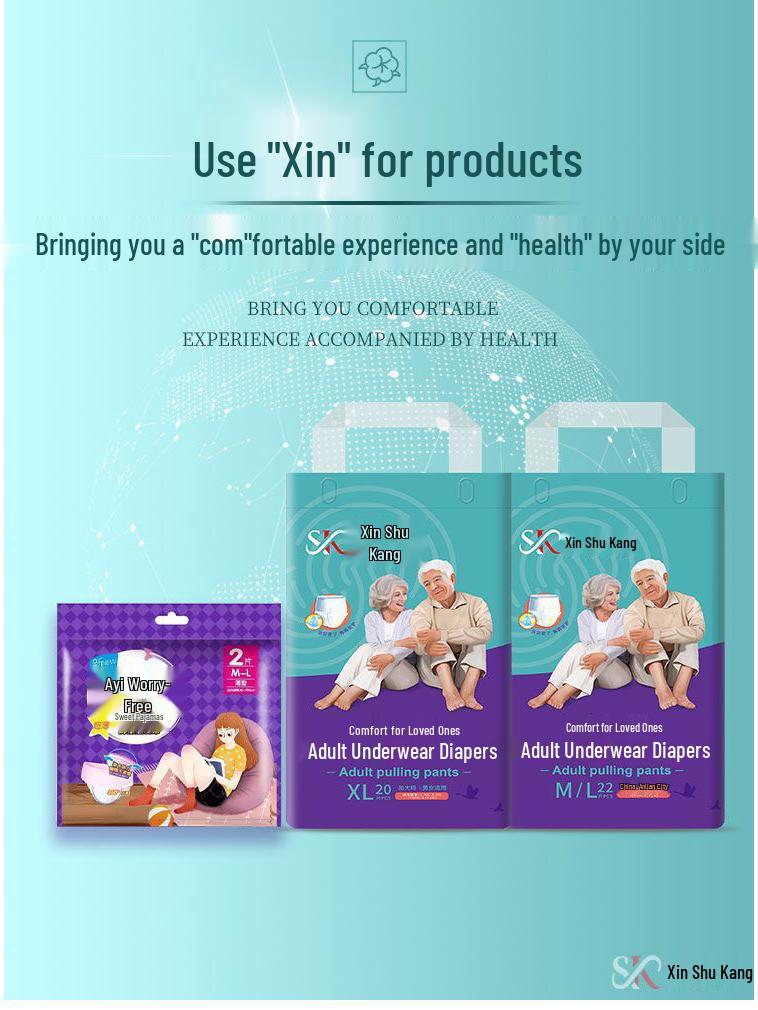 Xin Shu Kang Side-Opening Pull-Up Windeln für Erwachsene, für ältere Männer und Frauen