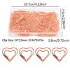 100Pcs Electroplated Metal Paperclips Heart Shaped Gold Paper Clips Office Clips  Scrapbook Making