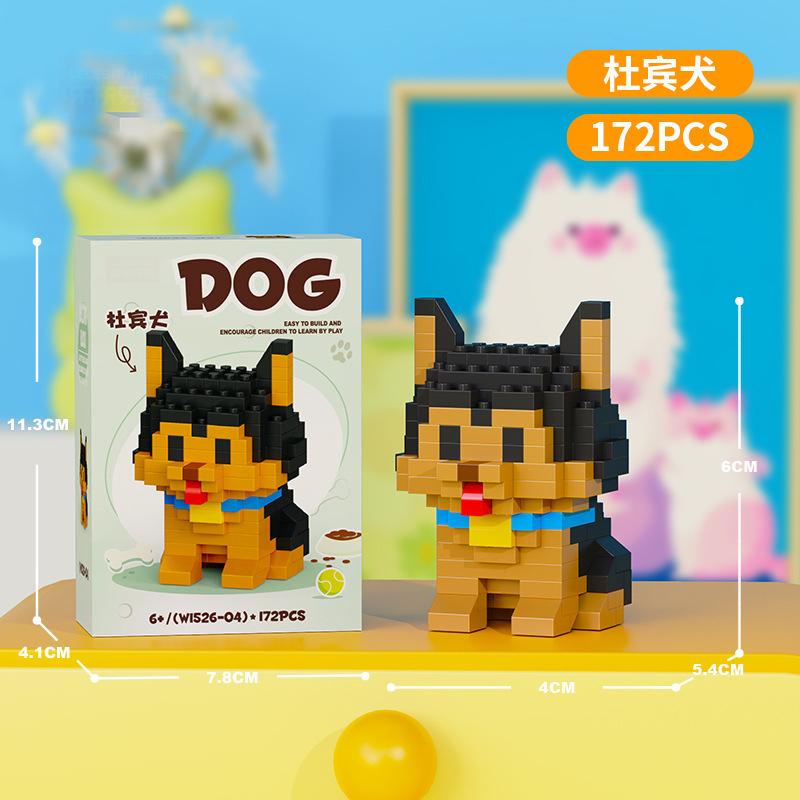 pet blocks Mini Building Set for children girls 12 year old dog cat mirco Brick particle building blocks Desktop Model for Adult