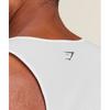 Gymshark Running Tank White A3c1r Wb57