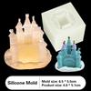 Stampo per Torta Fai-da-te Castello Principessa 3D Stampo in Silicone Castello Tridimensionale Colla Epossidica Cristallo Fai-da-te Stampo in Silicone Antico Stampo per Torta