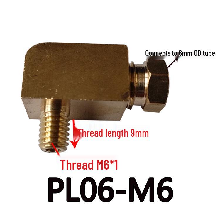 Right Angle Oil Nozzle for Machine Tool Engraving, Quick-Connect Steel Pipe Joint Sleeve
