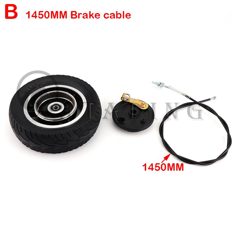200x60 Solid Tire with Drum Brake 1200mm Cable Electric Scooter Aluminum Wheel Brake Suitable for 8 Inch Wheel Electric Parts