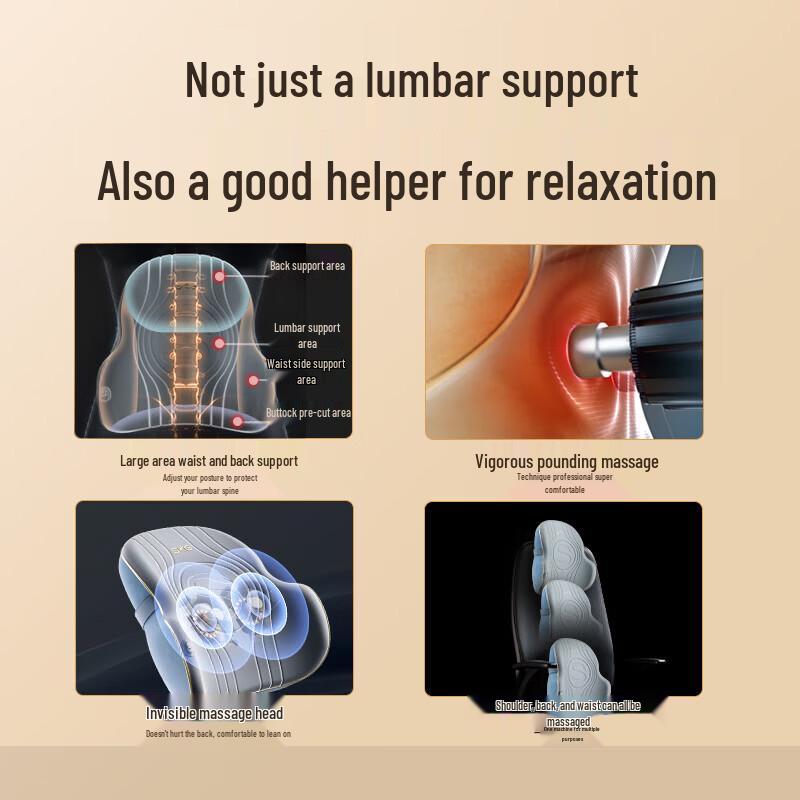 SKG T3 Lumbar and Back Tapping Massage Cushion CN Plug (adapter Included)