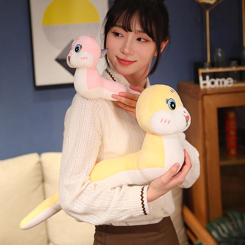 Portachiavi Ciondolo Peluche Serpente Zodiacale Carino da 30 cm Bambola Imbottita Mascotte Portafortuna Regali Per Bambini Decorazione Anno Cinese