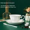 Nordic Style Bone China Coffee Set - Gold Trimmed Butterfly Design Cups (White).