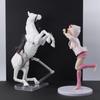 Movable Animal Figma Horse Model and Rider Figurine for Painting Simulation