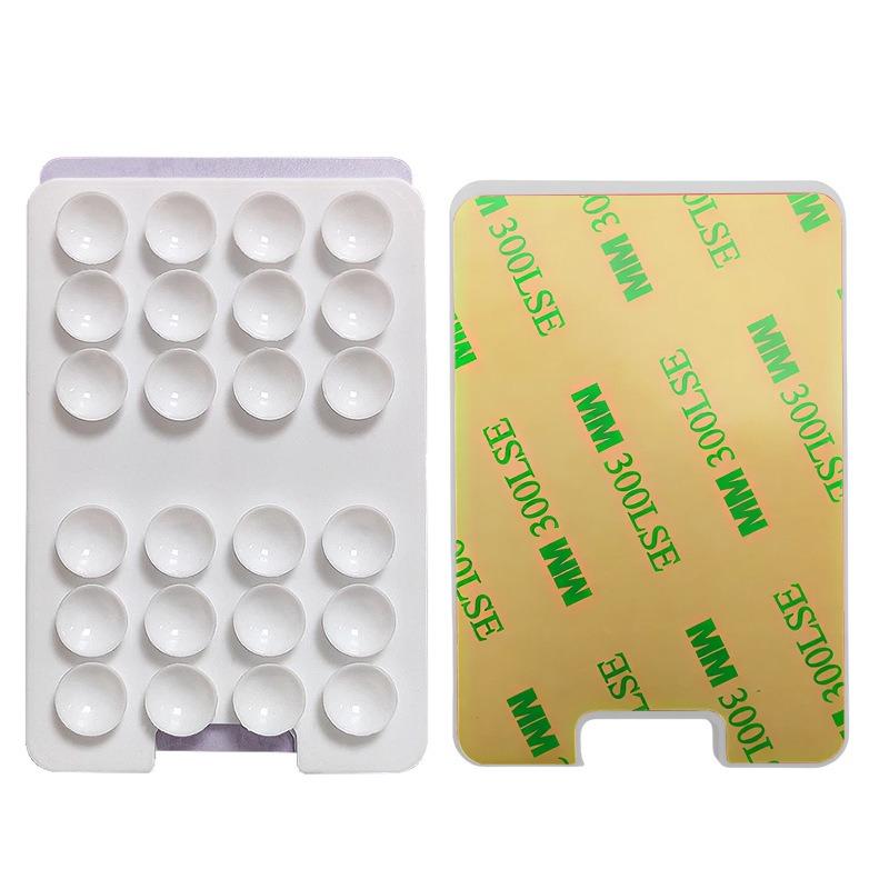 Silicone Suction Cup, Upgraded Suction Cup Card Holder, Square Single-Sided Phone Suction Cup Holder, Sticky Phone Case Holder