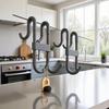 Multifunctional Shower Door Hook Fashion Plastic Door Mount Hanging Hook for Clothes Coat Towel Bathroom Shower Glass Door Accessory