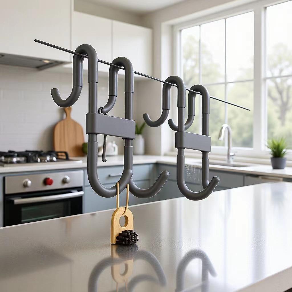 Multifunctional Shower Door Hook Fashion Plastic Door Mount Hanging Hook for Clothes Coat Towel Bathroom Shower Glass Door Accessory