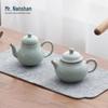 Sky Blue Ruyao Duoqiu Gongfu Teapot