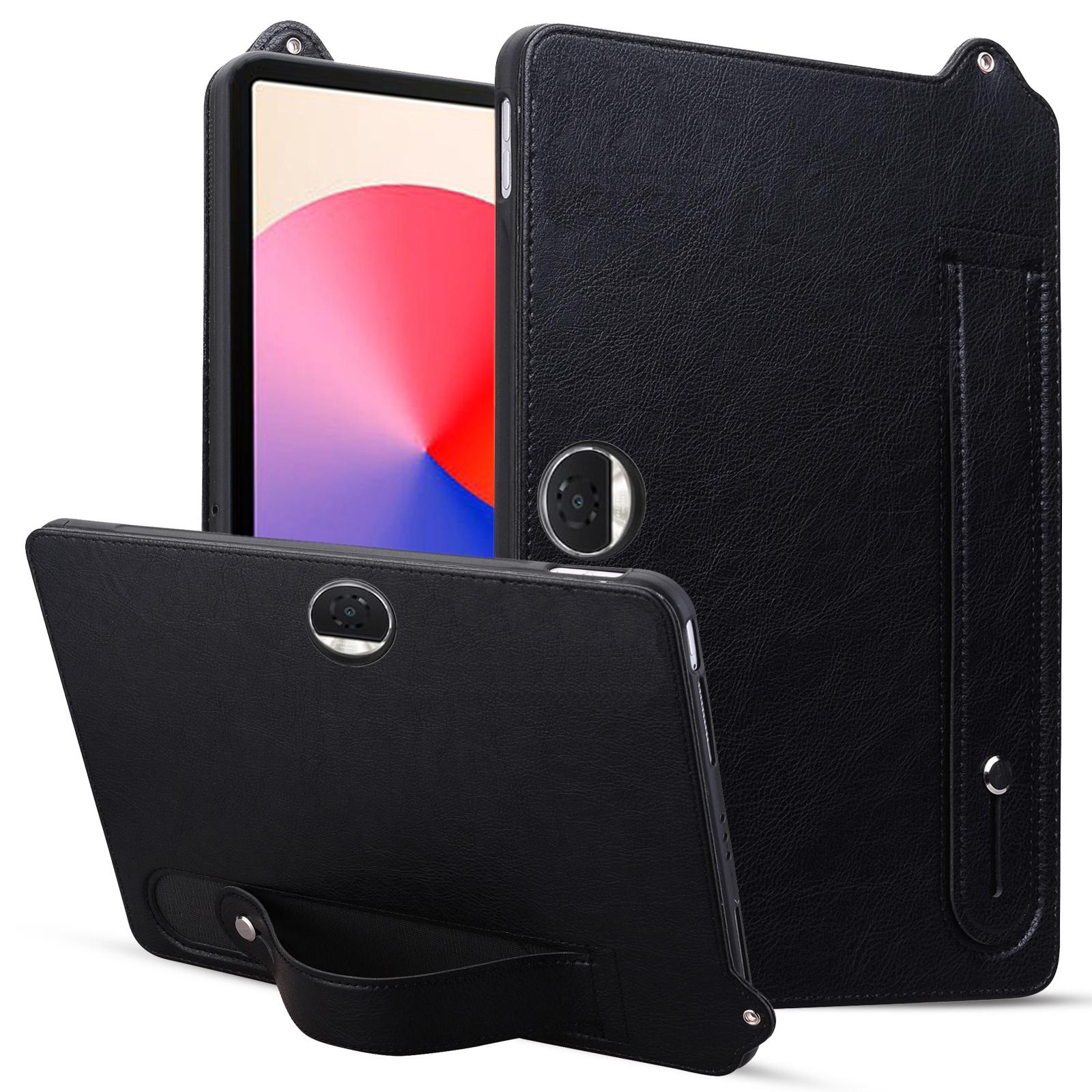 

Чехол для планшета Honor Pad 9 с ремешком на руку и подставкой из кожи Black