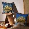 Fashion Daisy Cushion Cover Anti-dustmite Pillowcase Invisible Zipper Silky Short Plush Sofa Cushion Cover