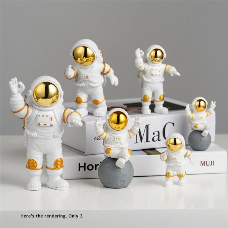 

AEE2-3Pcs Astronaut Decor Cute Model Little Astronaut Car Living Room Desktop Decoration Decoration Birthday Gift