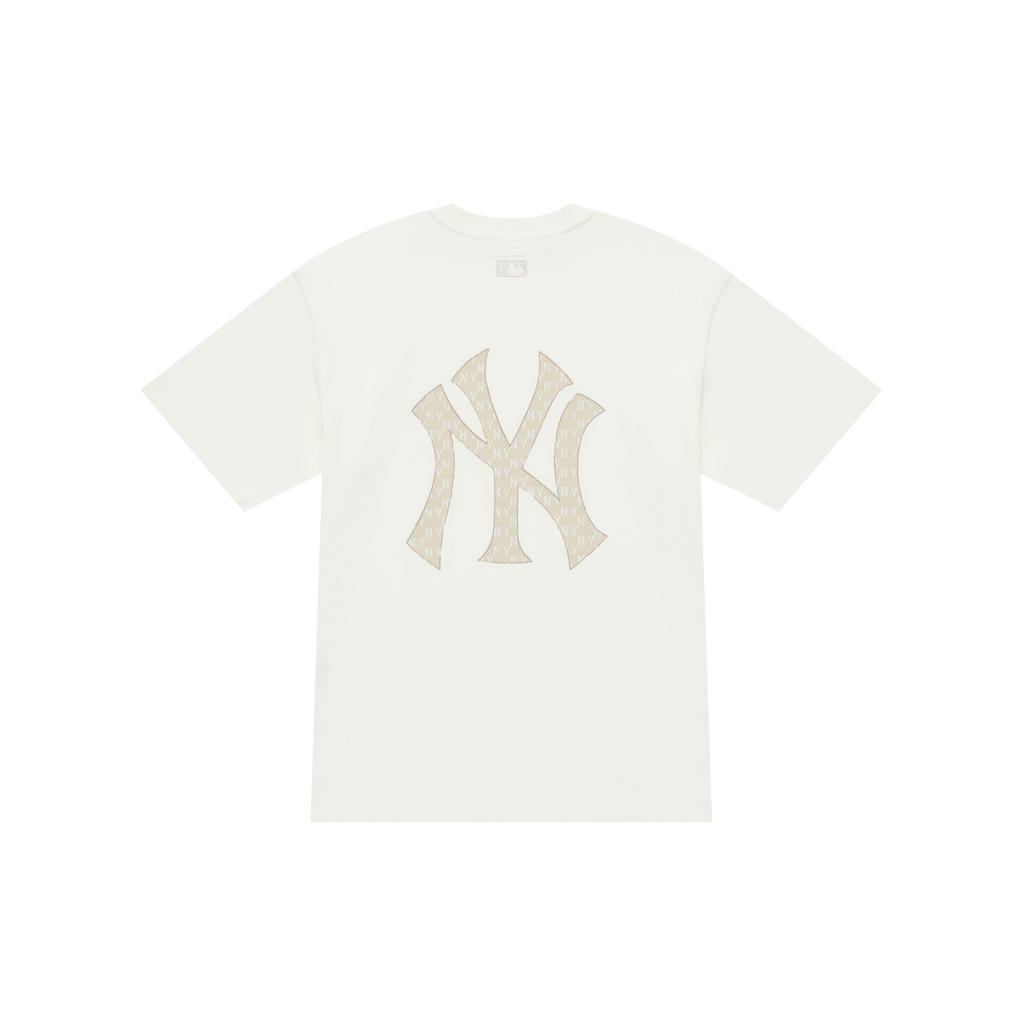New MLB MONOGRAM New York Yankees FW25 T Shirt Unisex White 3ATSM0454-50IVS