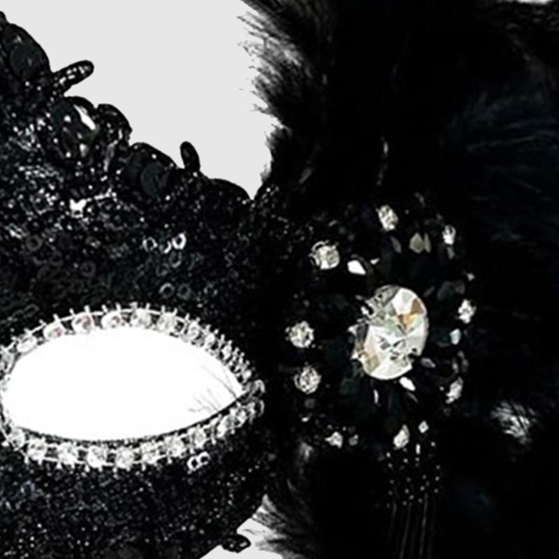 Halloween Costume Mask Feather Mask Masquerade Mask Party Mask Venetians Mask Rhinestones Mask Half Face Mask