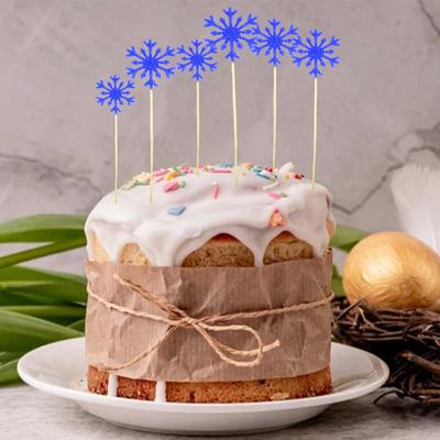 עוגה דקור מושך את העין יישום רחב קומפקטי שלג פתיתי שלג תוספת קאפקייק טופר תפאורה ליום הולדת
