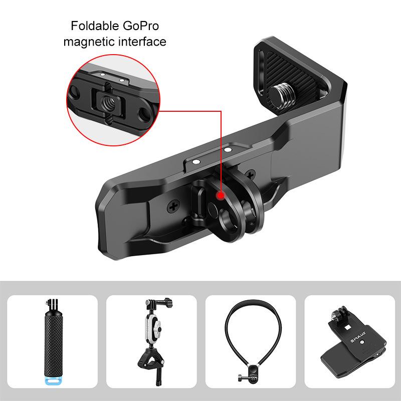 8PULUZ Quick Release Mount for Insta360 X4/X3, Vertical/Horizontal Shooting, Magnetic Extension for Sports Cameras