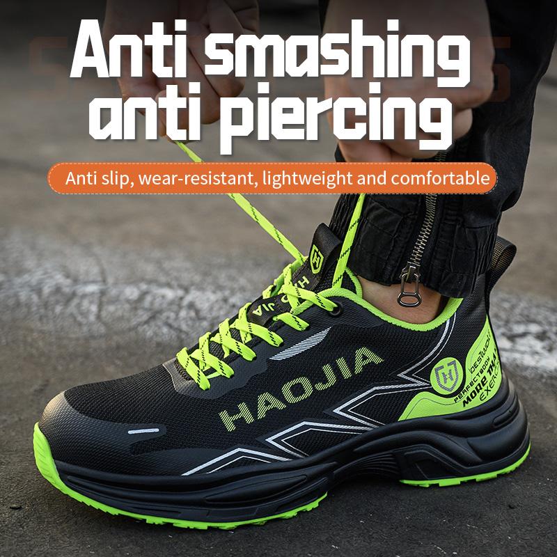 Non-Slip Safety Shoes Men Anti-Smash Steel Toe Shoes Anti Puncture Work Sneakers Indestructible Shoes Casual Protection Shoes
