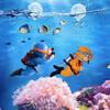 Fish Tank Decoration Luminous Green Mini Floating Diver Aquarium Ornaments Cute Small Floating Ball Aquarium Accessories Acuario