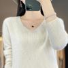 Pulover de cașmir pentru femei Qinghe cașmir 30% cașmir 70% lână Pulover pentru femei de toamnă și iarnă din cașmir moale și cald