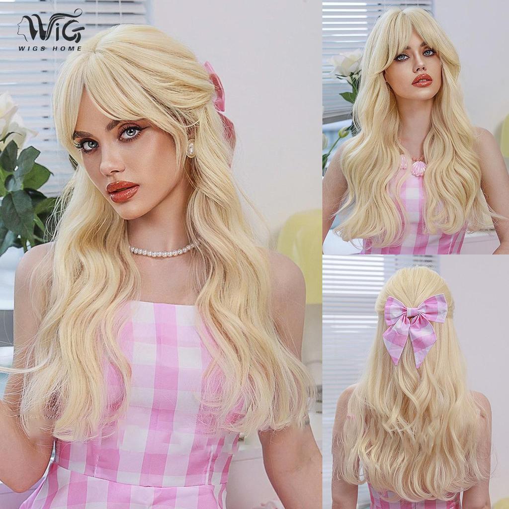 Perucă de simulare Barbie de Paște de Halloween pentru femei Perucă lungă și ondulată Cospaly Accesorii complete pentru frumusețe Perucă de decorare