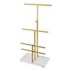 Jewelry Holder Stand 3 Tier Necklaces Earrings Bracelets Rings Metal Display Organizer with Tray