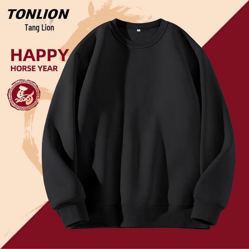 TonLion Men's Casual Round Neck Sweatshirt