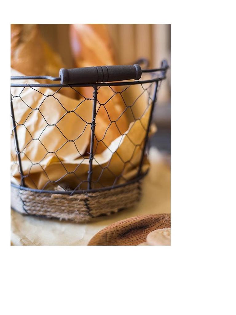 Juhan Retro Iron Wire Handbag Storage Basket - American Country ZAKKA Sundries Decor
