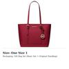 MICHAEL KORS Jet Set Travel Leather Shoulder Bag Small Women's Cherry Red 35S0GTVT1L-CHERRY
