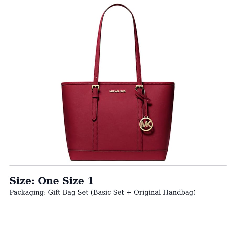 MICHAEL KORS Jet Set Travel Leather Shoulder Bag Small Women's Cherry Red 35S0GTVT1L-CHERRY