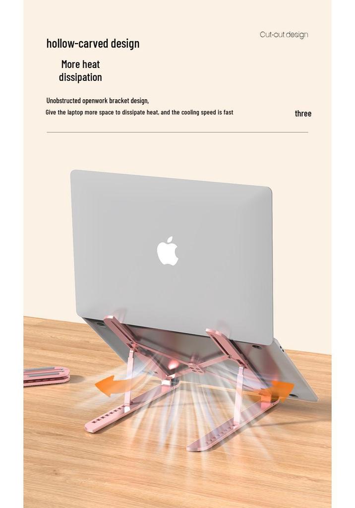 Adjustable Aluminum Laptop Stand: Heat Dissipation, Strong Load Bearing, Lightweight, and Portable
