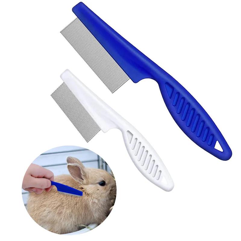 Pets Rabbit Grooming Brush Small Pet Hair Remover Flea Comb Shampoo Bath Brush for Hamster Guinea Pig Rabbit Accessories