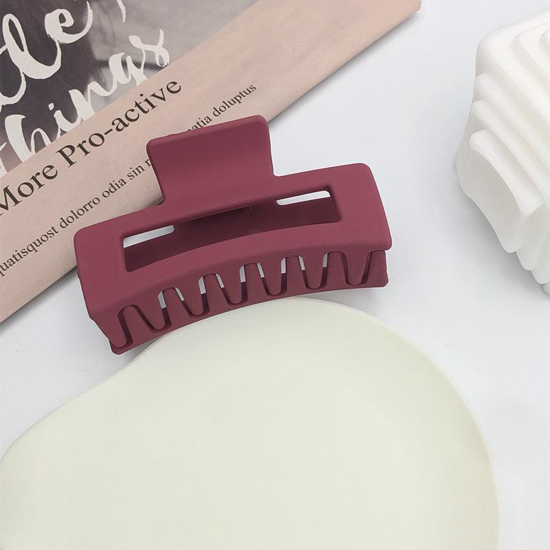 High-End Frosted Solid Color Hair Clip for Women