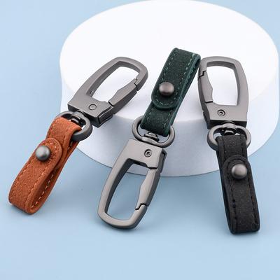 Handmade Leather Keyring Diy Car Keychain High Quality Charms Keychain Accessories Car Key Chain Men'S Waist Padlock Key Ring