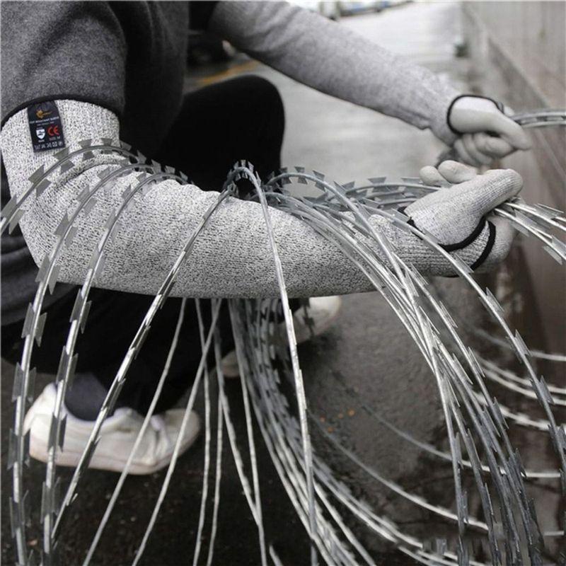 Agujero para el pulgar 5 HPPE Resistente al corte Manga para el brazo a Prueba de mordeduras Antiabrasión Protector de seguridad Manga para el brazo 15/20/25/30/35/40/45cm