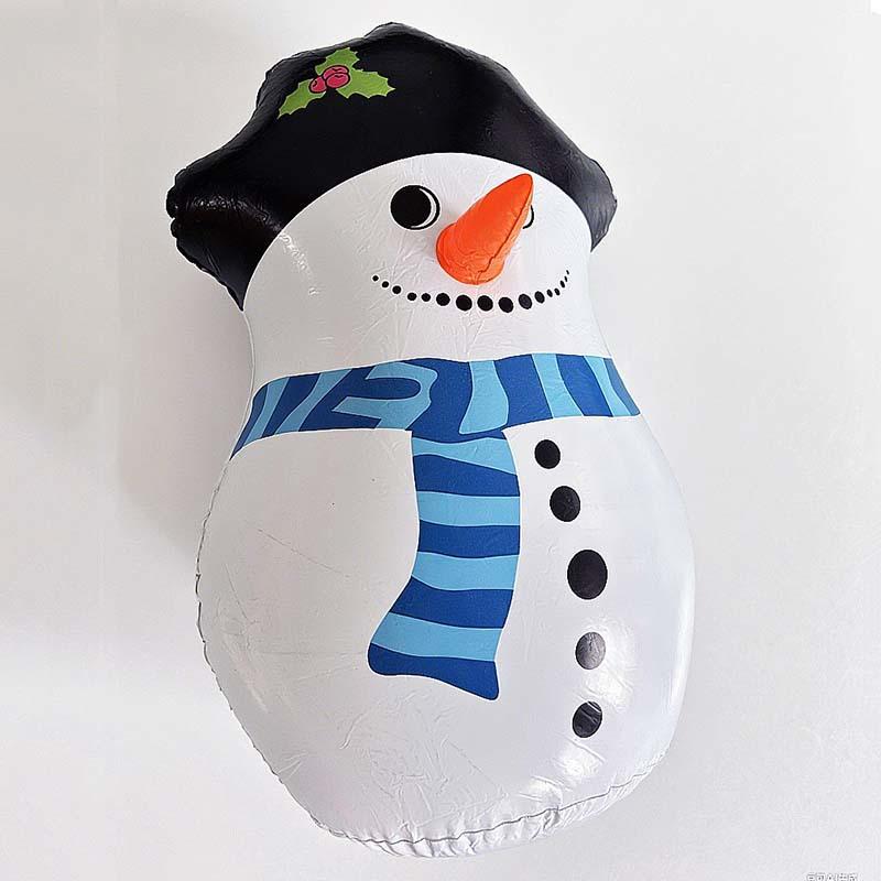 1 Piece 55Cm Pvc Inflatable Tumbler Santa Claus Snowman Reindeer Shape Cartoon Balloon Christmas Party Decoration Large Balloon