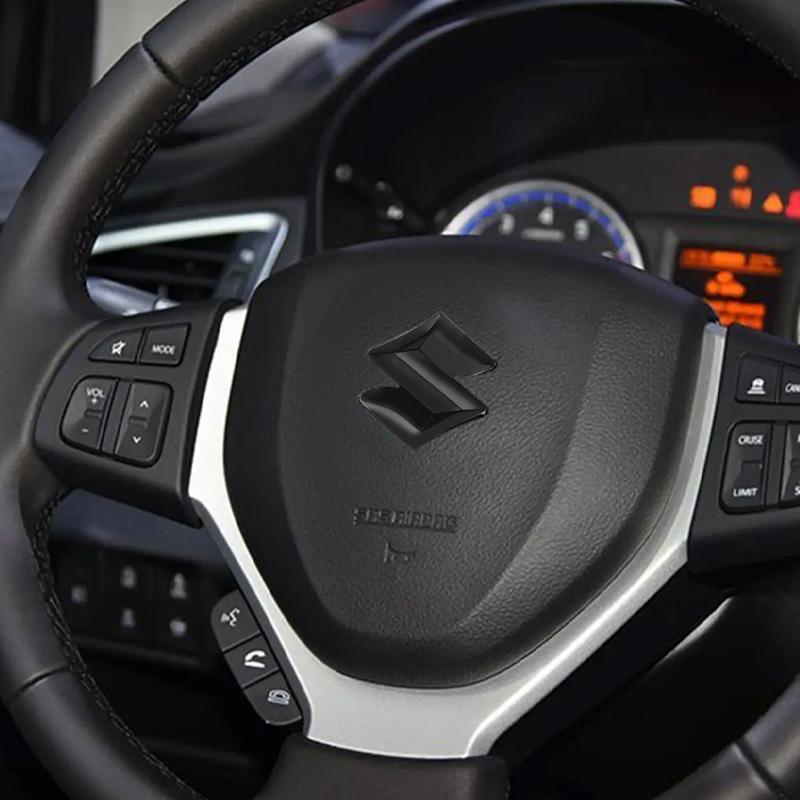 S Logo Car Steering Wheel Center Emblem Badge Sticker For Suzuki Tianyu SX4 Shangyue Ruiqi Alto Swift Baleno Interior Accessorie