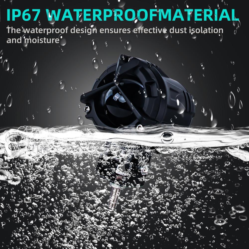 Motorcycle Led Headlight Additional Moto Spotlights Fog Yellow Light Universal Motorbike Auxiliary 12V 24V LED Driving Lamp