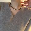 Collana clavicolare di moda di lusso vintage con perline naturali per donna