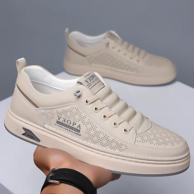 Herrenschuhe Sommer atmungsaktiv Pilot Board Schuhe ein Pedal hohle Lochschuhe lässige weiße Schuhe 2025