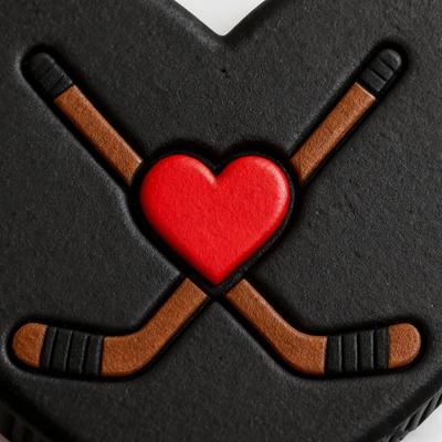 Greeting Notecards Hockey Heart Design Pendant Compact Greeting Card for Sports Wallet Bag Training Home Friends Family Holiday