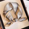 British style spring autumn winter men's and women's silk small square scarf plaid brown small silk scarf mulberry silk scarf