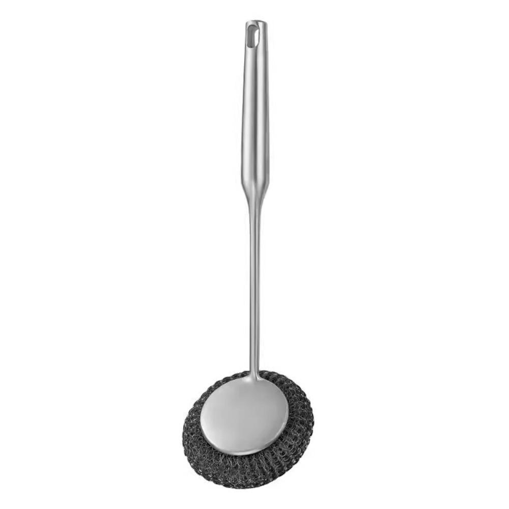 

Сильная дезактивация проволочный шарик щетка длинная ручка удлиненная проволочная щетка миска кастрюля