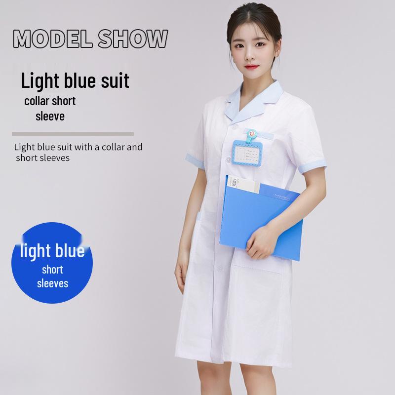 Short Sleeve Nurse & Doctor White Coat Uniform