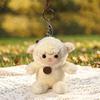 Cute Tulip Lamb Plush Keychain Fluffy Soft Stuffed Pendant Detachable Wrist Lanyard for Girls Birthday Gift