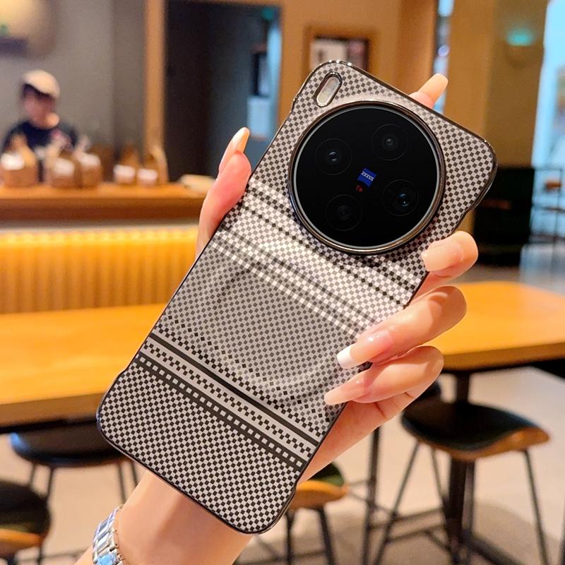Kevlar Leather Texture Case for vivo X300 Ultra X300s X200 Pro Mini Magnetic Ultra Thin Half Cover Heat Dissipation Hard Shell