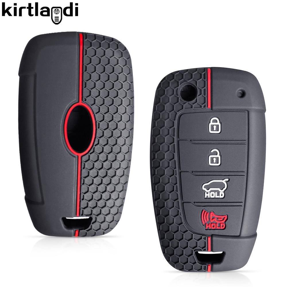 4 Tlačítka Pouzdro na Dálkový Klíč od Auta Silikonový Obal na Klíč Držák Pro Hyundai I30 IX35 Tucson Solaris Focus Sonata Accent Elantra Creta