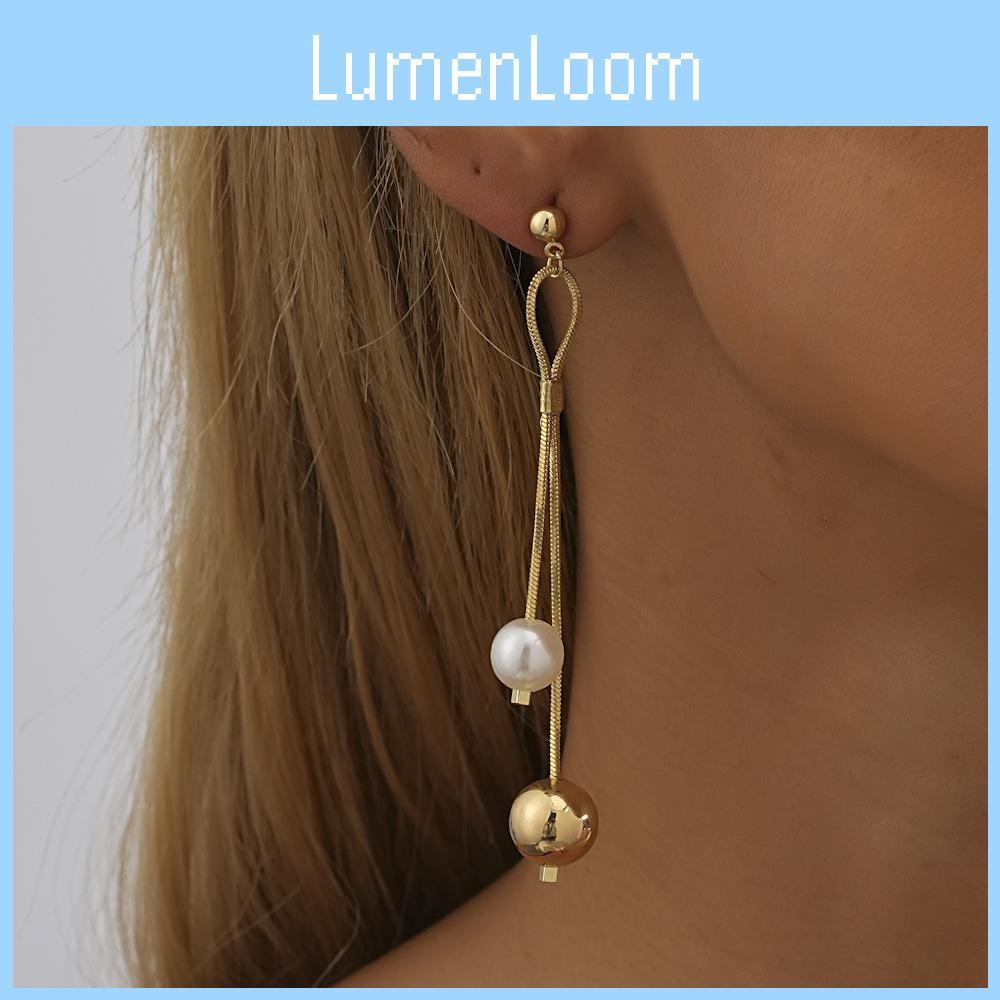 2023 New Trend Asymmetrical Pearl Earrings Gold Plated Design